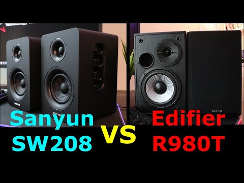 Sanyun SW208 vs Edifier R980T  Sound test & feature comparison