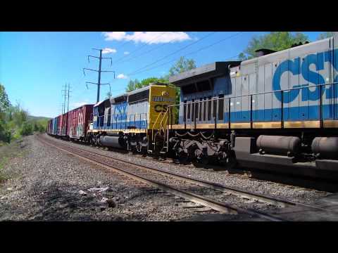 CSX 332 (AC40-CW) 8250 (SD40-2) Slow Start Bells Engine Ston