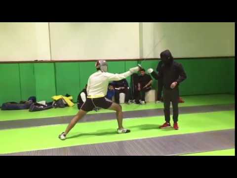 Sabre fencing lesson Maestro Ayman Tarek