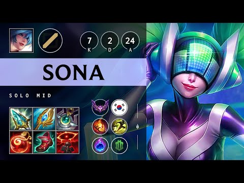 Sona Mid vs Ahri - KR Master Patch 25.11