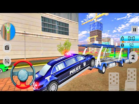 Limousin Police Transport Truck Simulator - Permainan Mobil Mobilan Polisi Panjang