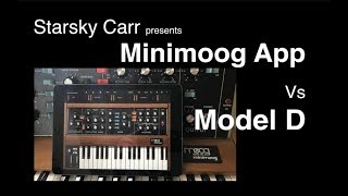 Video thumbnail for Minimoog App vs Model D Review by Starsky Carr