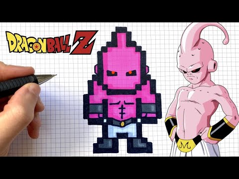 TUTO DESSIN KID BUU PIXEL ART DRAGON BALL Z