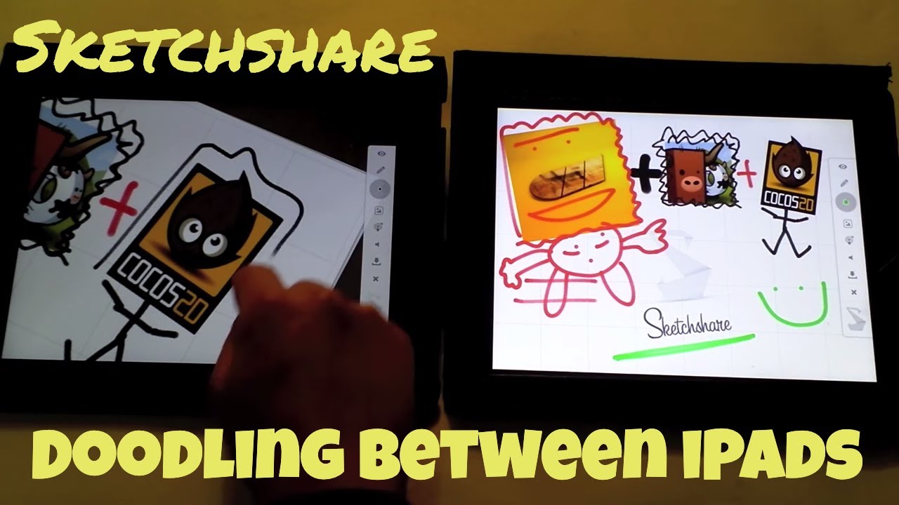 Sketchshare - doodling between 3 ipads - YouTube