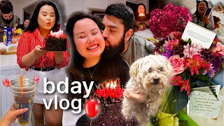 VLOG: celebrating my birthday and new dog!!! + getting tipsy, cooking home recipes, fun date night 😊