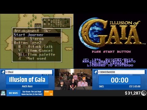 Illusion of Gaia (Any% Race) by BOWIEtheHERO and Zheal (RPG Limit Break 2019 Part 15)