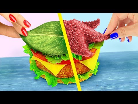10 DIY Amazing Mermaid Fast Food vs Fairy Fast Food Challenge!