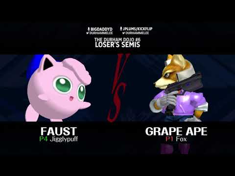 The Durham Dojo #6 Losers Semis - Faust (Jigglypuff) vs grape ape (Fox)