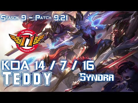 SKT T1 Teddy SYNDRA vs XAYAH ADC - Patch 9.21 EUW Ranked