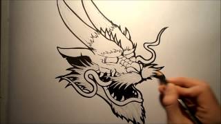 How To Draw A Chinese Dragon Head