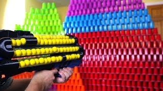 World's Craziest Nerf Gun VS 1000 Cups