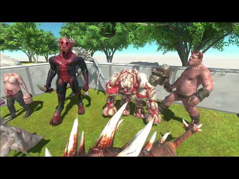 Team Mutant vs Team Infernals in a MAZE vs Boss Dragon - Animal Revolt Battle Simulator
