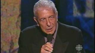 Leonard Cohen Accepting Induction into CSHF 2006, Part II