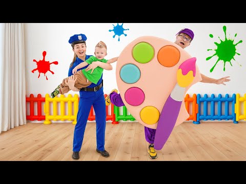 Farbchaos! Adam und Mama gegen die lebende Farbpalette