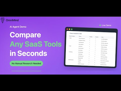 AI Agent Reveals Hidden SaaS Insights: Instant Competitor Analysis | Omnimind Demo