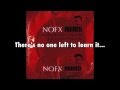 NOFX - Just The Flu (with lyrics)