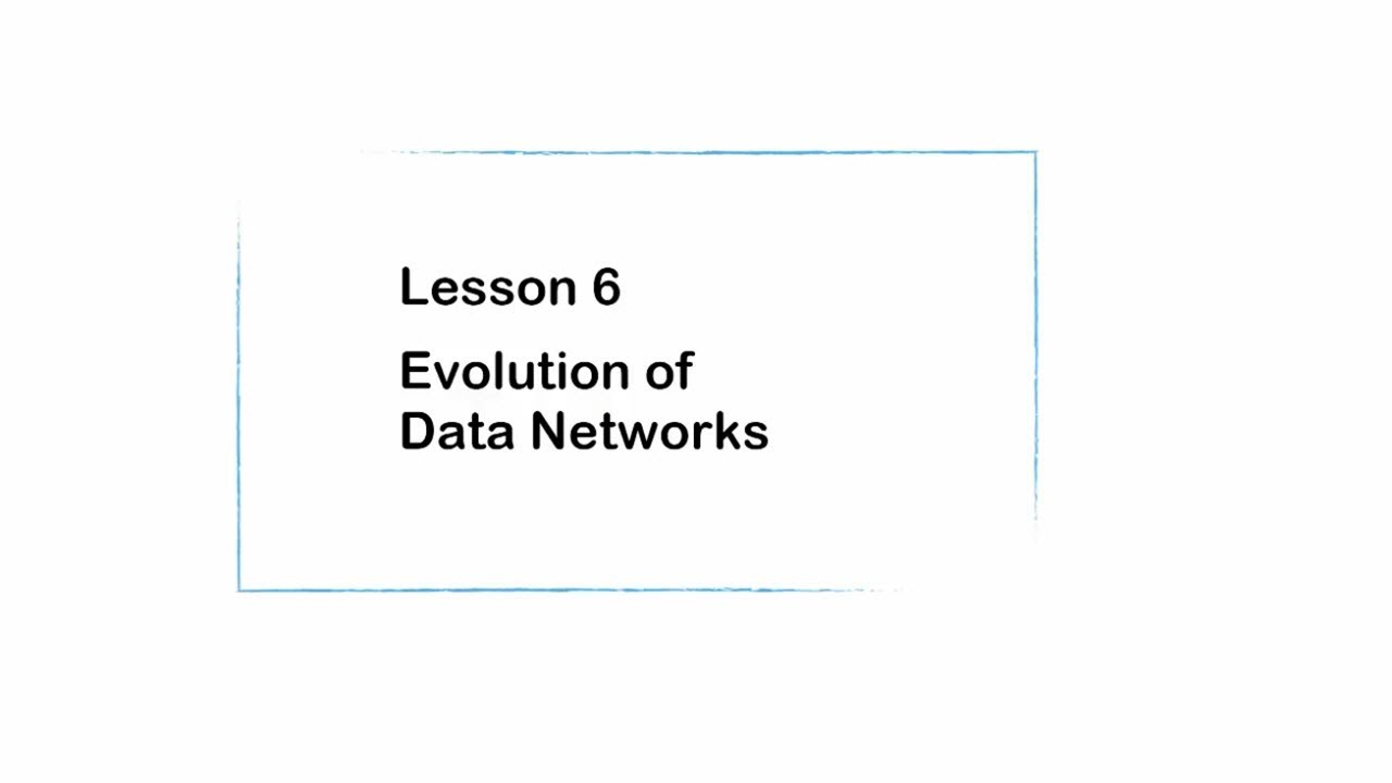 Lesson 6: Evolution of Data Networks