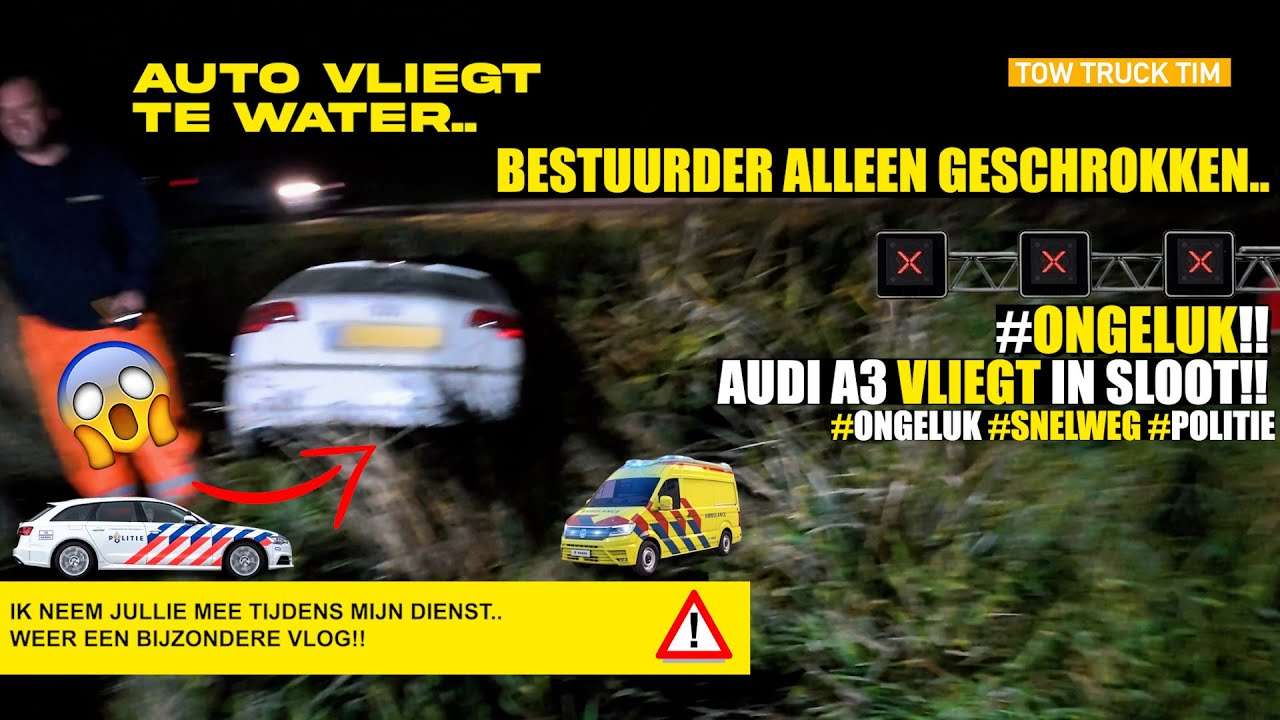 🚨Audi A3 vliegt in sloot.. Doet die het nog?!🚨