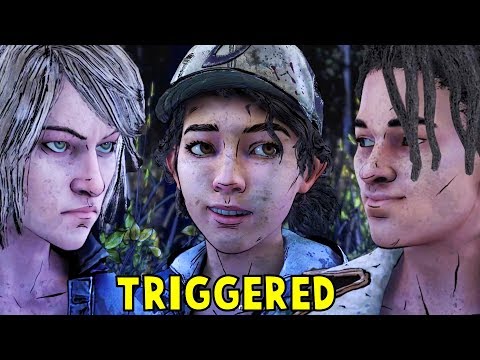 Violet Gets Jealous of Clementine and Louis Chemistry -All Dialogues- The Walking Dead Final Season
