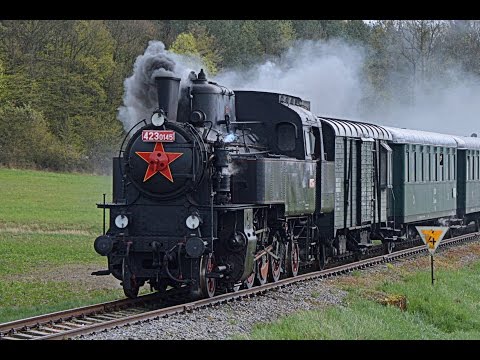 Parní lokomotiva 423 0145 parním vlakem Českým rájem 23.4.2017