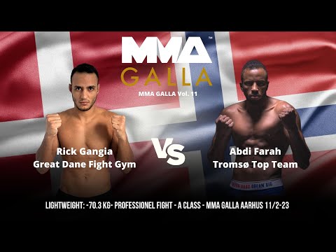 Abdi Farah (Tromsø Top Team) Vs. Rick Gangia Mikkelsen (Great Dane Fight Gym)