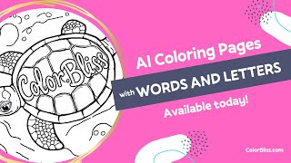 Generate Letter and Word Coloring Pages with AI