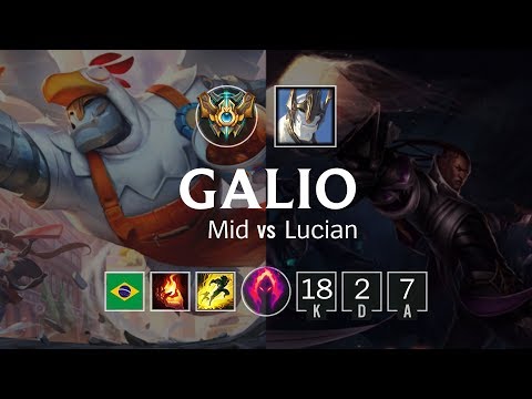 Galio Mid vs Lucian - BR Master Patch 8.24