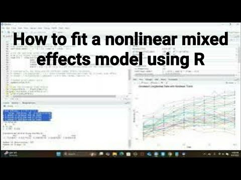 Longitudinal Data Analysis using R: How to Fit a Nonlinear Mixed Effects Model  #longitudinaldata