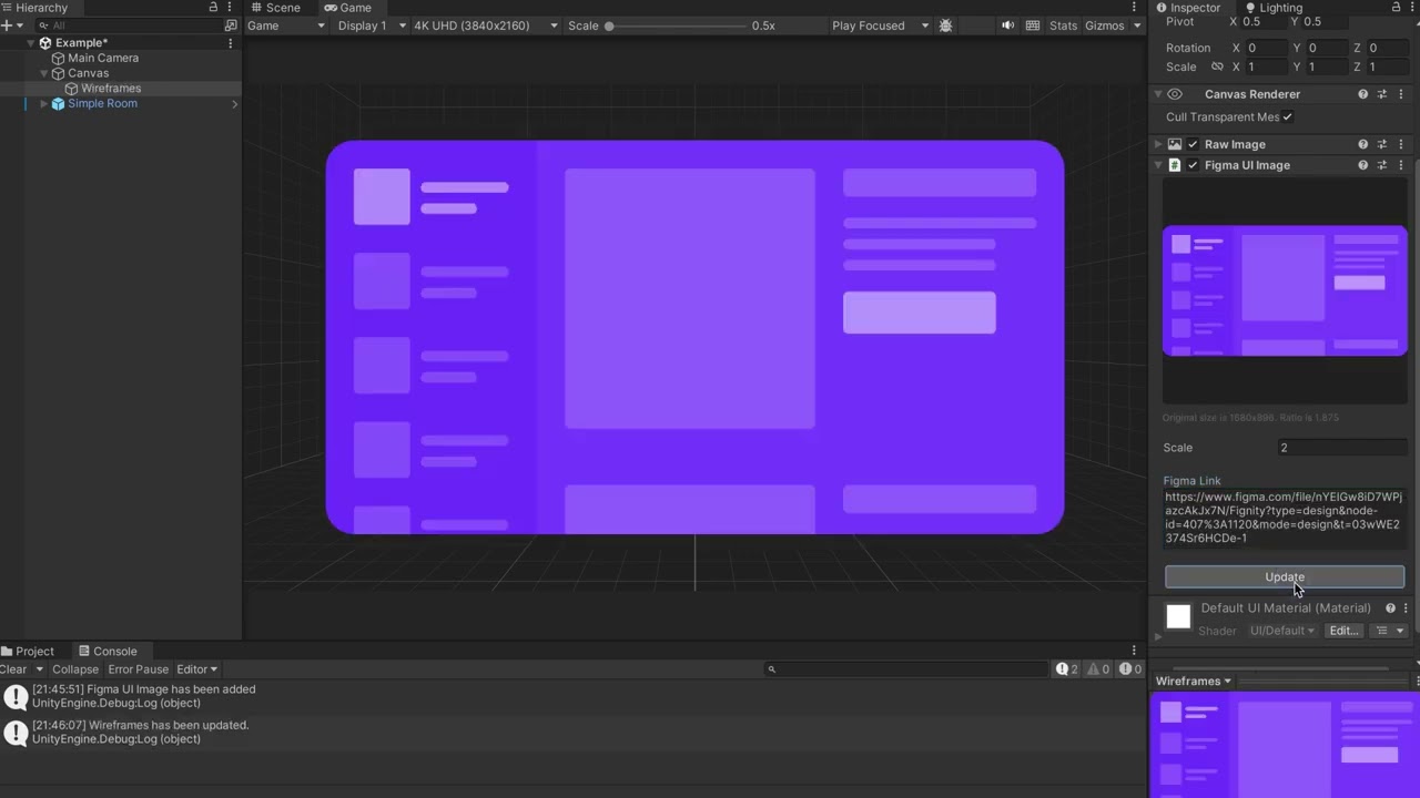 Figma UI Image: Bring your Figma designs to Unity3D as UI Images with a few clicks.