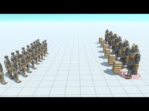 20X COMMADO BO VS 6X MUTANT PRIMATES & FANTASY ANCIENT HUMANS | Animal Revolt Battle Simulator