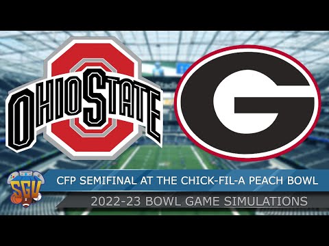 Georgia vs Ohio State - CFP Semifinal at the Chick-fil-a Peach Bowl 12/31 Full Game - NCAA 14 Sim