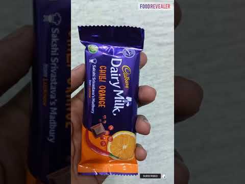 Cadbury Dairy Milk CHILLI ORANGE|CHILLI🌶ORANGE🍊Flavoured|Chocolate lovers 😋|FOOD REVEALER #Shorts
