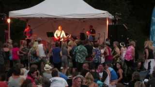 Midge Marsden at Blockhouse Bay outdoor gig.