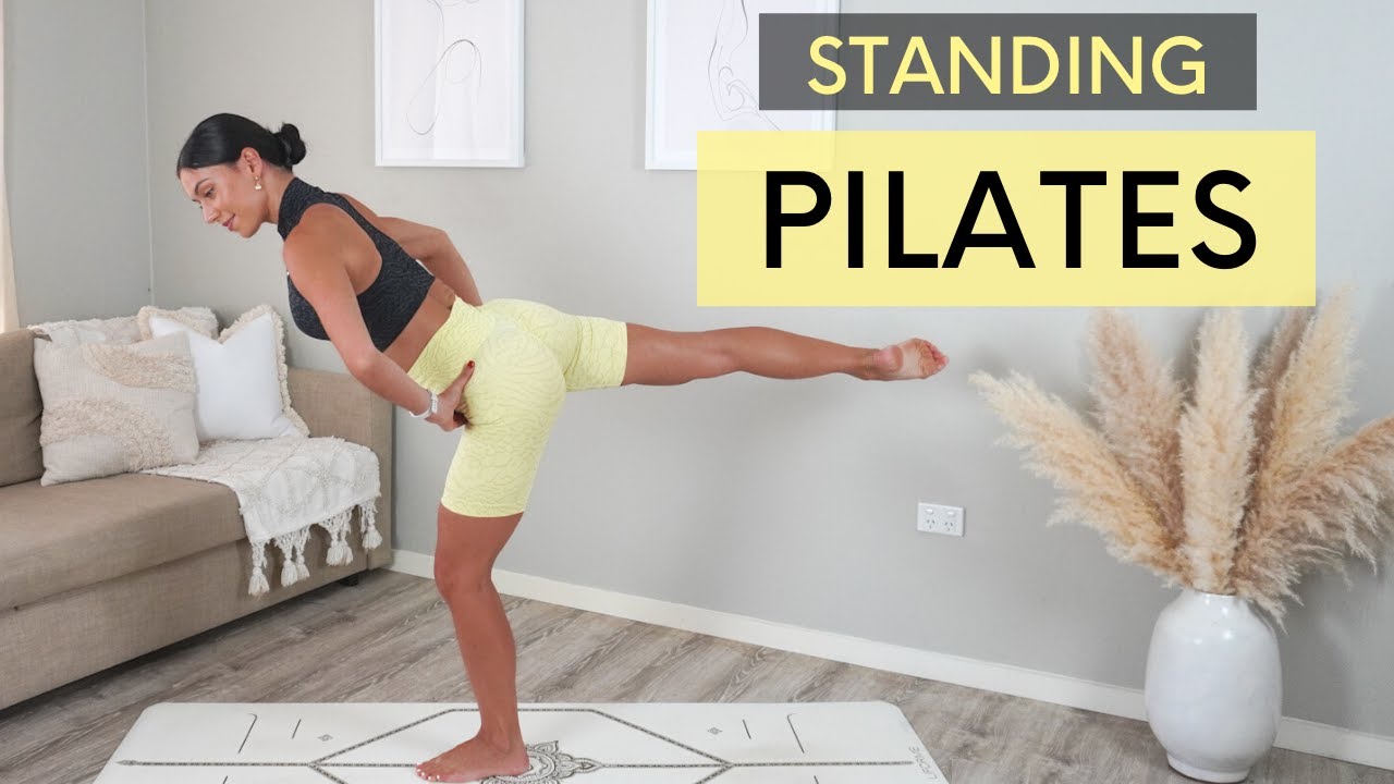 30 MIN STANDING PILATES || Full Body Workout (No Equipment) - YouTube