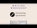 Formatting Quotations Evidence from a Prose Text Formatting Quotations Evidence from a Prose Text
