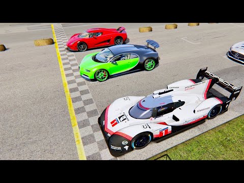 Bugatti Chiron with NOS vs Porsche 919 EVO vs Koenigsegg Regera Electric Monster - Old Monza