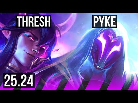 THRESH & Ashe vs PYKE & Lucian (SUP) | KR Challenger | 25.24