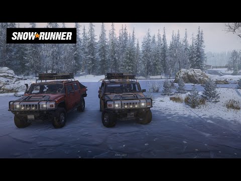 Snowrunner Walkthrough Part 25 in Co-op I Upgrades and Welcome to Alaska with Hummer H2[1440p 60FPS]