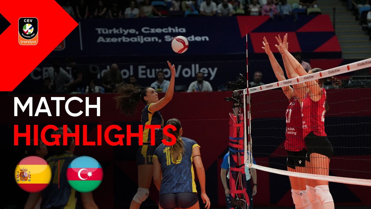 Highlights | SPAIN vs. AZERBAIJAN | CEV Trendyol Eurovolley 2026 | Women