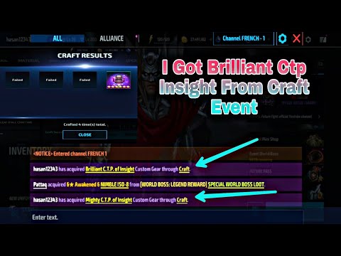 I Got Brilliant Ctp Insight From Craft Event - Marvel Future Fight