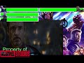 Iron Man, Captain America and Thor Vs. Thanos With Healthbars