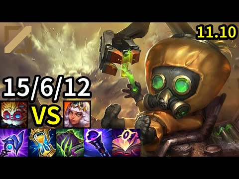 Heimerdinger Mid vs Qiyana - KR Challenger | Patch 11.10