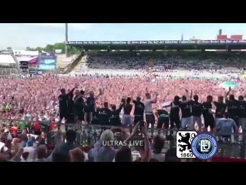 TSV 1860 München Platzsturm, Pyroshow, Fanmarsch ► Aufstieg in die 3. Liga 27.05.2018