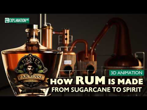 HOW RUM IS MADE - From Sugarcane to Spirit - 3D Animation
