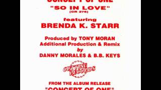Concept Of One feat Brenda K. Starr - So In Love (The B B D  Mix)[B.B.Keys,Danny Buddha Morales]