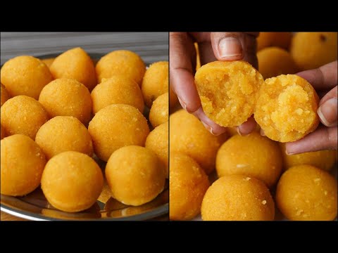 If You Have 1 Cup Chickpeas At Home, You Can Make This Homemade Motichur Laddu | Laddu Sweets Recipe