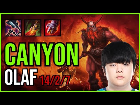 CANYON - OLAF vs. GRAVES Jungle | KR CHALLENGER | PATCH 10.25 | QUADRAKILL