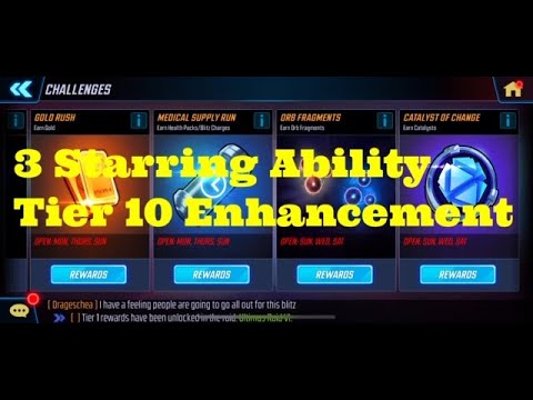 How to 3 Star Tier 10 Ability Enhancements Challenge - Marvel Strike Force - Free to Play Guide