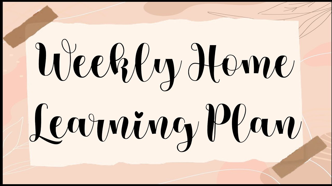 WEEKLY HOME LEARNING  PLAN WEEK 2 -GRADE 4