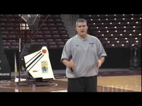Frank Martin shows great shooting drill with defense using the Gun basketball shooting machine